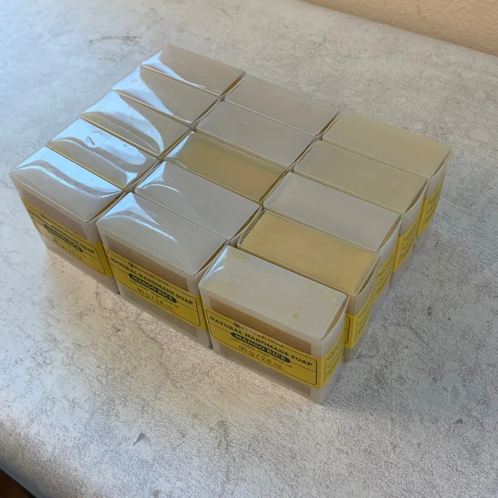 Bath & Bloom Mango Rice Handmade Soap Lot 15 Bars Thailand Pier 1 Discontinued